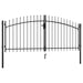 vidaXL || vidaXL Double Door Fence Gate with Spear Top 118.1"x59.1"