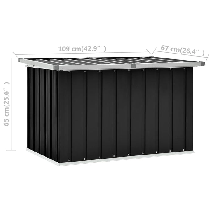 vidaXL || vidaXL Patio Storage Box Anthracite 42.9"x26.4"x25.6"