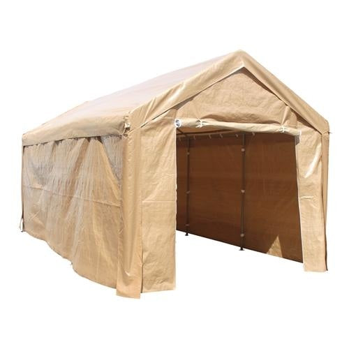 Aleko Products || Aleko Heavy Duty Outdoor Canopy Carport Tent 10 X 20 FT Beige CP1020BE-AP