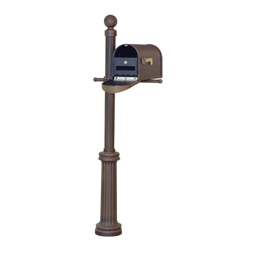 Special Lite Products || Classic Curbside Mailbox, Locking Insert and Fresno Mailbox Post