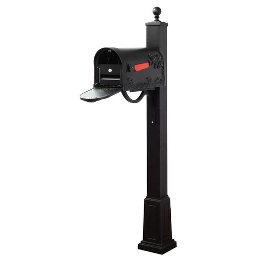 Special Lite Products || Hummingbird Curbside Mailbox with Locking Insert and Springfield Mailbox Post with Base