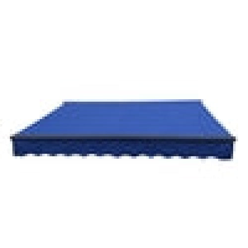 Aleko Products || Retractable Black Frame Patio Awning 10 x 8 Feet - Blue