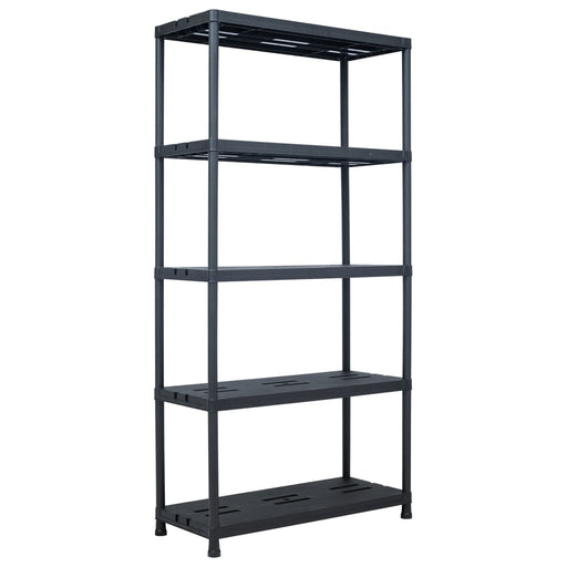 vidaXL || vidaXL Storage Shelf Rack Black 573.2 lb 35.4"x15.7"x70.9" Plastic 45680