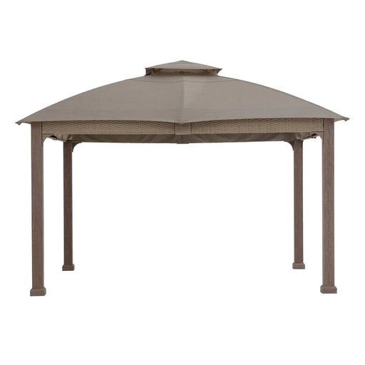 Sunjoy || Sunjoy 11x13 Aluminum Posts Soft Top Gazebo with 5-year Fade-resistant Sunbrella® Shade Fabric Canopy Roof and Metal Ceiling Hook