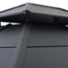 Sunjoy || Sunjoy Outdoor Patio 10x12 2-Tier Steel Backyard Hardtop Gazebo with Metal Ceiling Hook and Netting