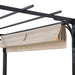 Sunjoy || Sunjoy 9x12 Black Steel Frame Pergola Kit with Retractable Beige Canopy Shade