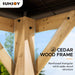 Sunjoy || Sunjoy Outdoor Patio 13x15 Wooden Frame Backyard Hardtop Gazebo with Ceiling Hook