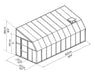 Rion || Sunroom 8 ft. x 20 ft. Solarium Kit - White Structure & Hybrid Panels