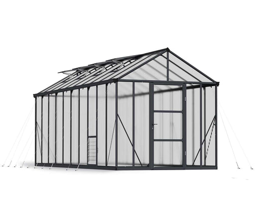 Canopia by Palram || Glory 8 ft. x 20 ft. Greenhouse Kit - Grey Structure & Frost Multi Wall Pane