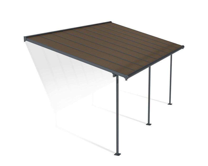 Canopia by Palram || Sierra 10 ft. x 18 ft. Patio Cover Kit x 18 ft. - Grey, Bronze Twin wall