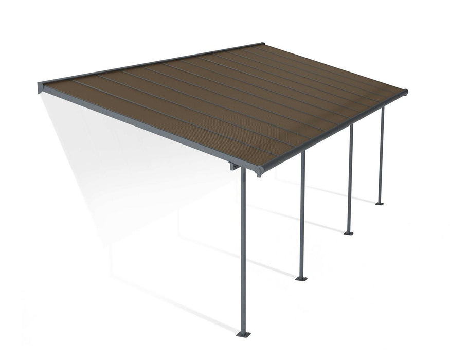 Canopia by Palram || Sierra 10 ft. x 24 ft. Patio Cover Kit - Grey, Bronze Twin wall