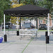 Flash Furniture || 10'x10' Black Pop Up Event Straight Leg Canopy Tent with Sandbags and Wheeled Case