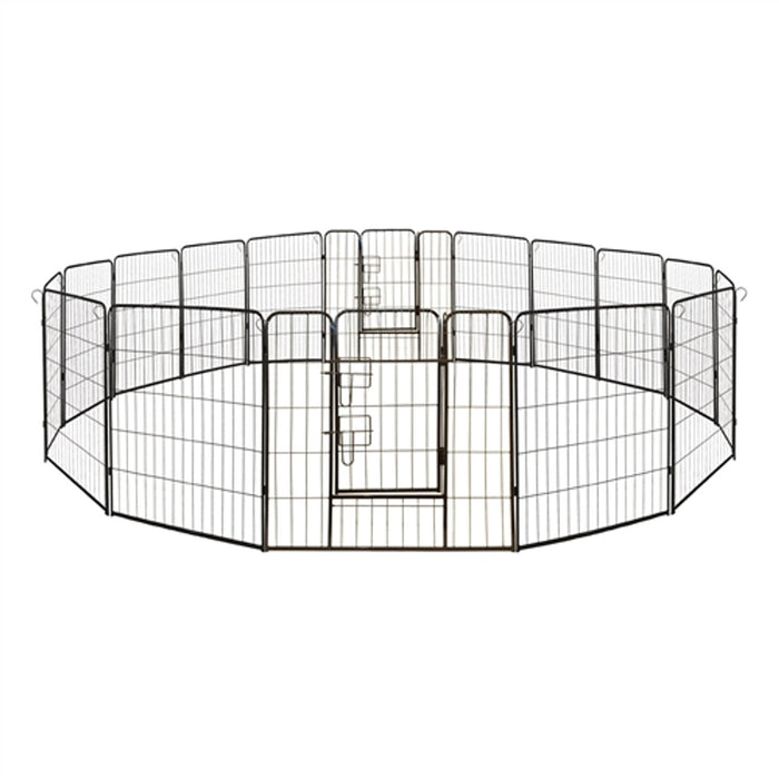 Aleko Products || Heavy Duty Pet Playpen Dog Kennel - 16 Panel - 32 x 32 Inches Each