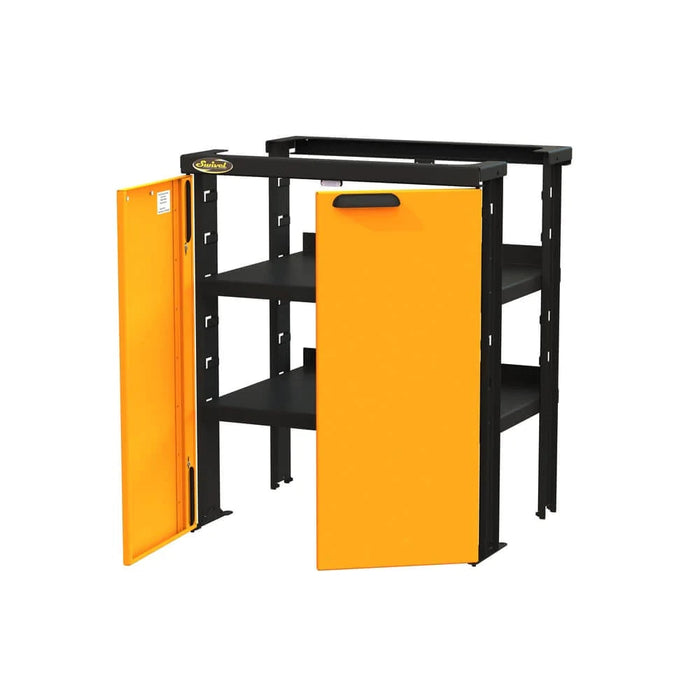 Swivel Storage Solutions || 30" x 2 Adj. Height Shelves & Mounting Brackets w/ 2 x 15" Doors (req. base unit on each end)