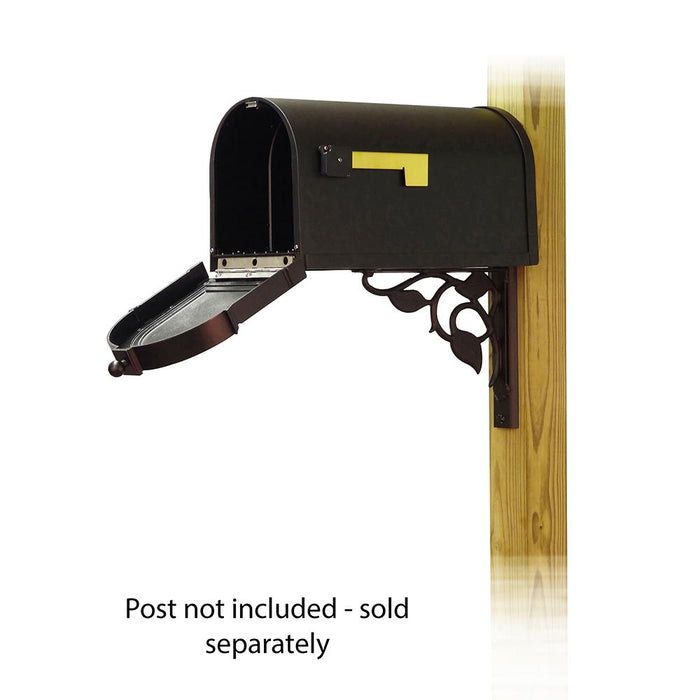 Special Lite Products || Berkshire Curbside Mailbox with Floral front single mailbox mounting bracket
