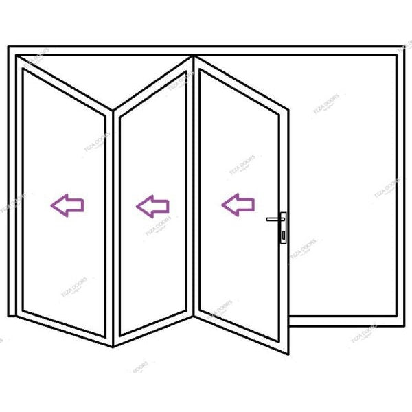 Teza Doors || 80S Inswing Teza Bifold Door 108x80 - 3L