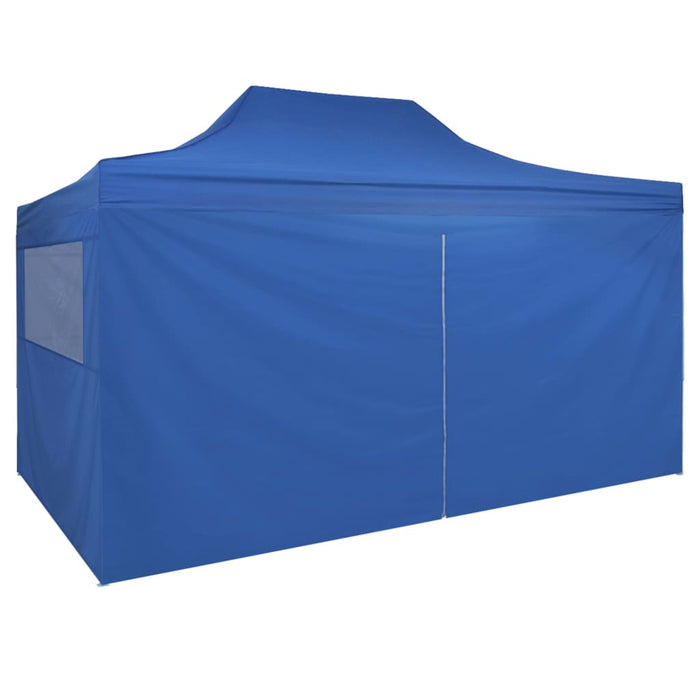 vidaXL || vidaXL Foldable Tent Pop-Up with 4 Side Walls 9.8'x14.8' Blue