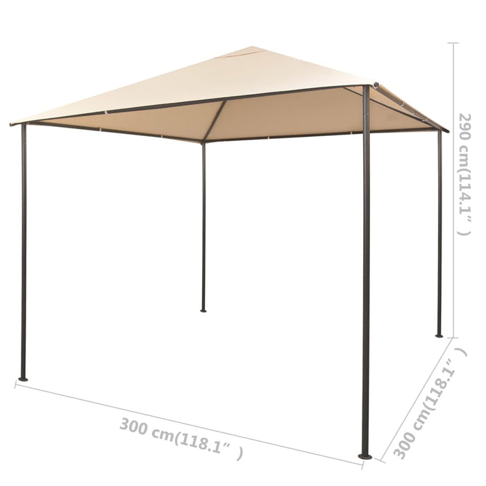 vidaXL || vidaXL Gazebo Pavilion Tent Canopy 9.8'x9.8' Steel Beige