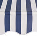 vidaXL || vidaXL Manual Retractable Awning 118" Blue and White Stripes