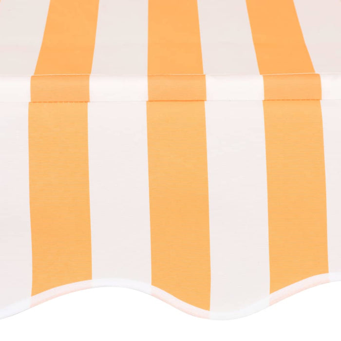 vidaXL || vidaXL Manual Retractable Awning 59" Orange and White Stripes