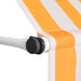 vidaXL || vidaXL Manual Retractable Awning 98.4" Orange and White Stripes