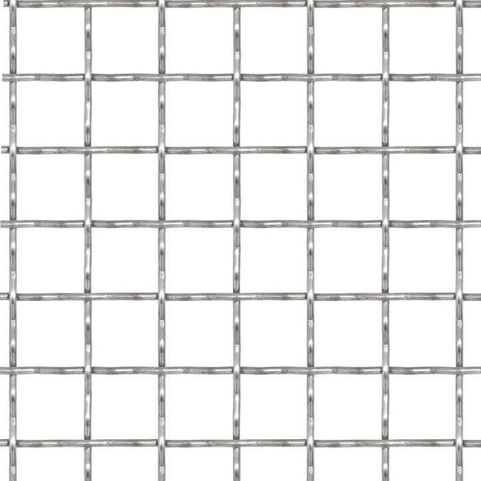 vidaXL || vidaXL Crimped Garden Wire Fence Stainless Steel 19.7"x19.7" 0.4"x0.4"x0.1"