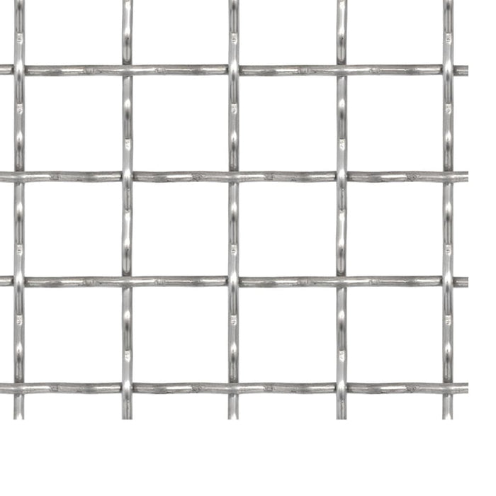 vidaXL || vidaXL Crimped Garden Wire Fence Stainless Steel 19.7"x19.7" 0.8"x0.8"x0.1"
