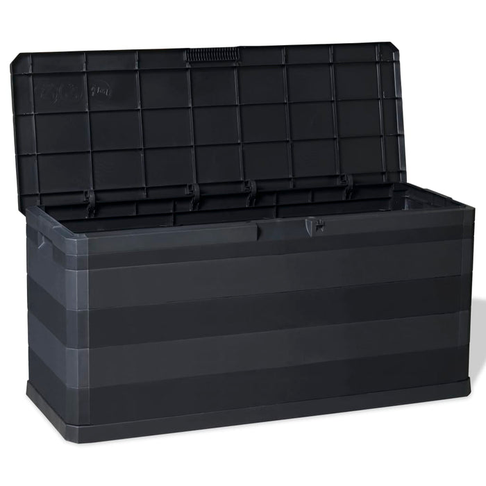 vidaXL || vidaXL Patio Storage Box Black 46.1"x17.7"x22"