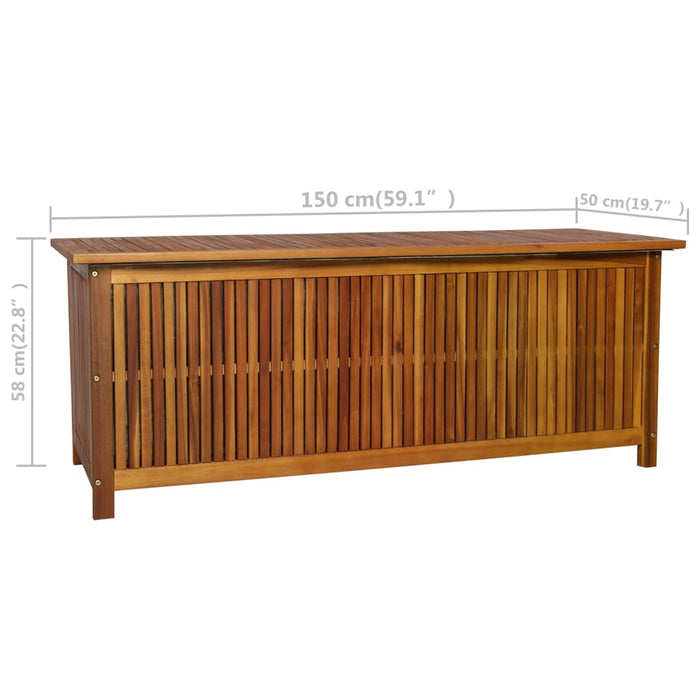 vidaXL || vidaXL Patio Storage Box 59"x19.7"x22.8" Solid Acacia Wood