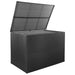 vidaXL || vidaXL Patio Storage Box Black 59"x39.4"x39.4" Poly Rattan