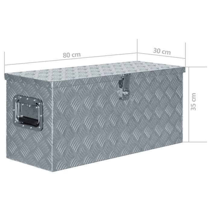 vidaXL || vidaXL Aluminum Box 31.5"x11.8"x13.8" Silver