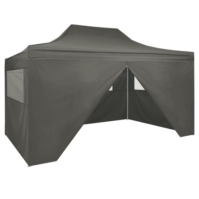 vidaXL || vidaXL Foldable Tent Pop-Up with 4 Side Walls 9.8'x14.8' Anthracite