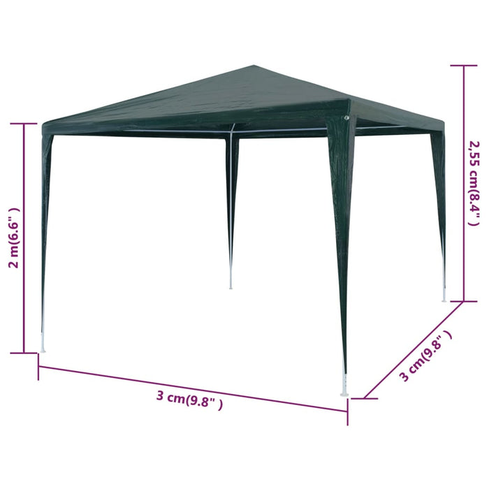vidaXL || vidaXL Party Tent PE Green 9.8'x9.8'