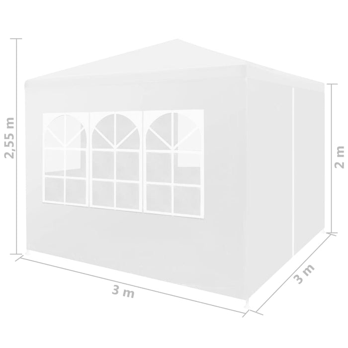 vidaXL || vidaXL Party Tent 9'10"x9'10" White