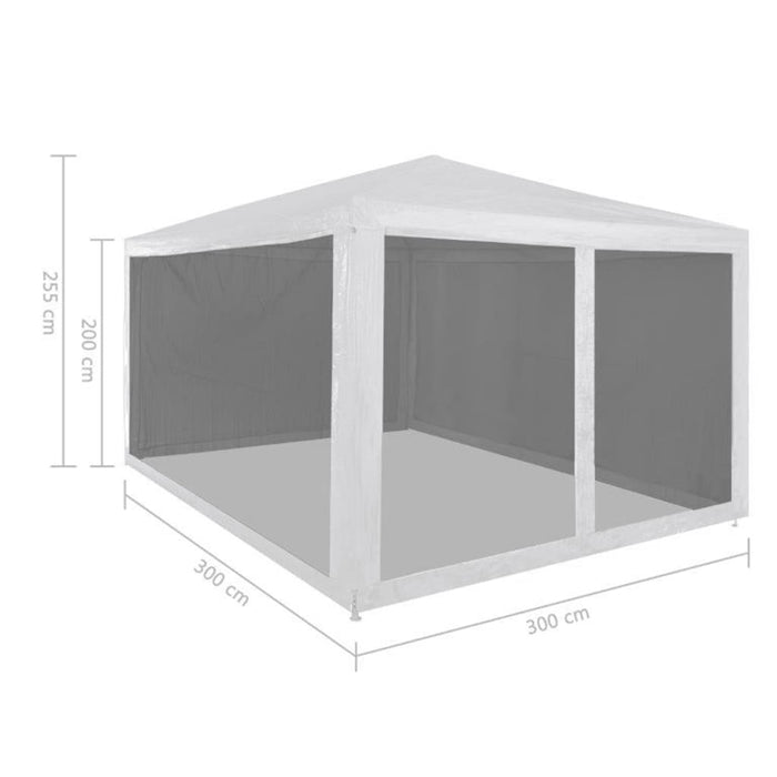 vidaXL || vidaXL Party Tent with 4 Mesh Sidewalls 9.8' x 9.8'