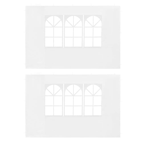 vidaXL || vidaXL Party Tent Sidewall 2 pcs with Window PE White