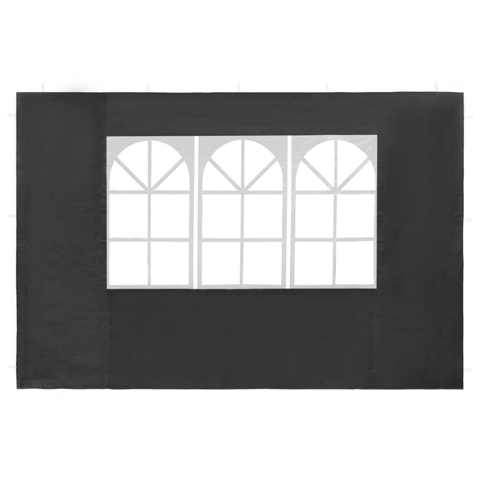 vidaXL || vidaXL Party Tent Sidewall 2 pcs with Window PE Anthracite