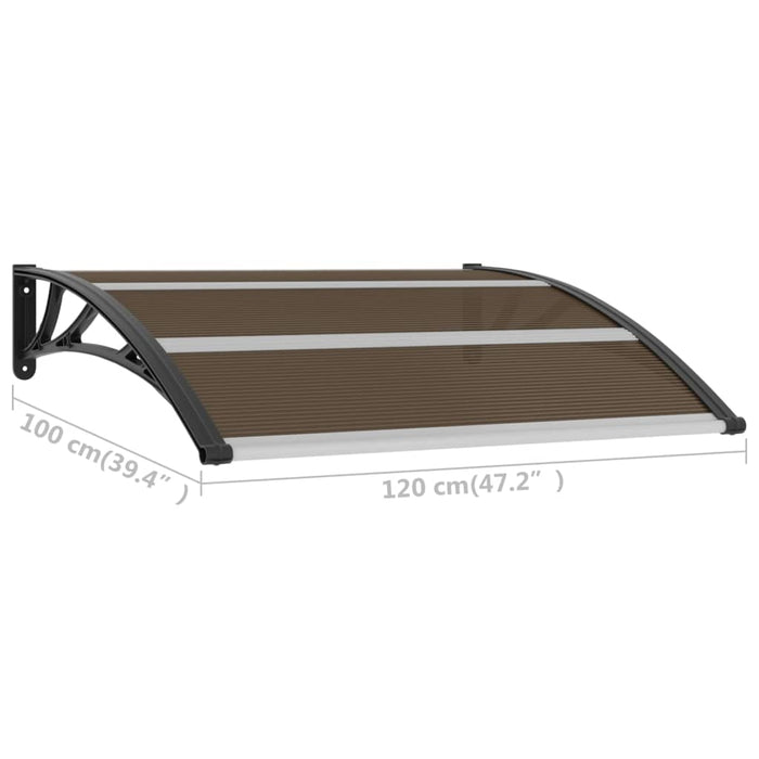 vidaXL || vidaXL Door Canopy Black 47.2"x39.4" PC