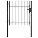 vidaXL || vidaXL Door Fence Gate with Spear Top 39.4"x29.5"