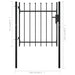 vidaXL || vidaXL Door Fence Gate with Spear Top 39.4"x29.5"