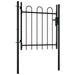 vidaXL || vidaXL Single Door Fence Gate with Hoop Top 39.4"x29.5"