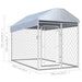 vidaXL || vidaXL Outdoor Dog Kennel with Roof 78.7"x39.4"x49.2"