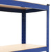 vidaXL || vidaXL 4-Layer Storage Shelf Blue Steel&Engineered Wood