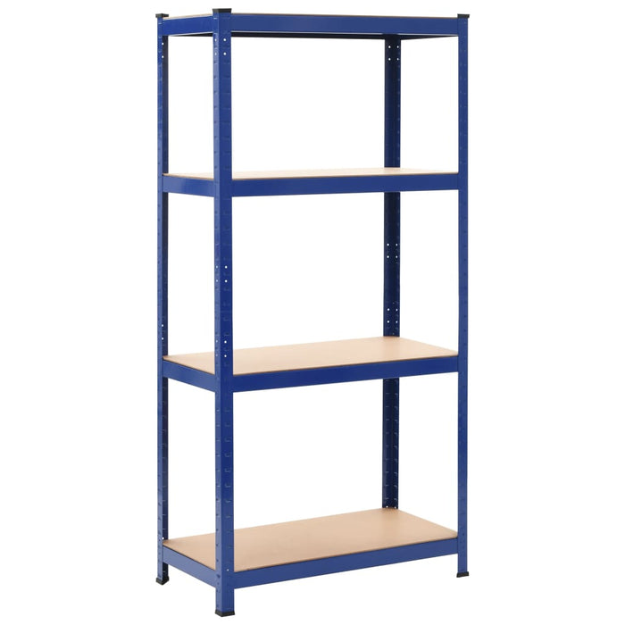 vidaXL || vidaXL Storage Shelves 2 pcs Blue 31.5"x15.7"x63" Steel and MDF