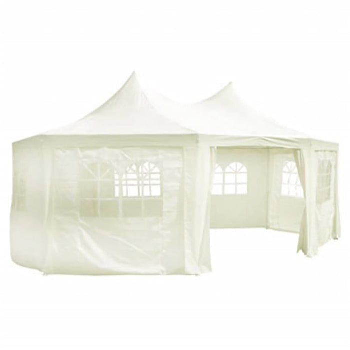 vidaXL || vidaXL Octagonal Party Tent Cream 19.7'x14.4'x11.5'