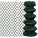 vidaXL || vidaXL Chain Link Fence Steel 2.6'x49.2' Green