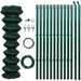 vidaXL || vidaXL Chain Link Fence with Posts Steel 59.1" x 590.6" Green