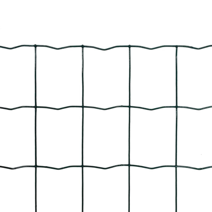 vidaXL || vidaXL Euro Fence Steel 32.8ftx2.6ft Green