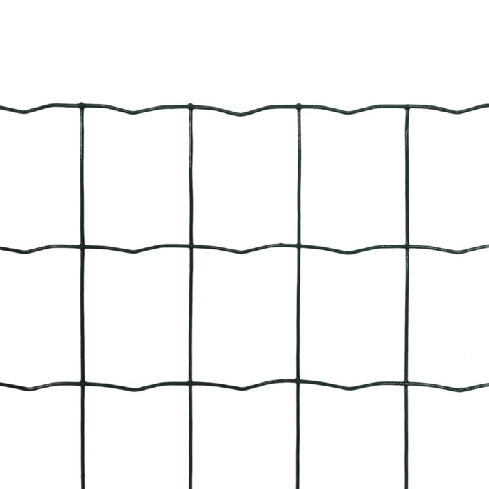 vidaXL || vidaXL Euro Fence Steel 82ftx2.6ft Green