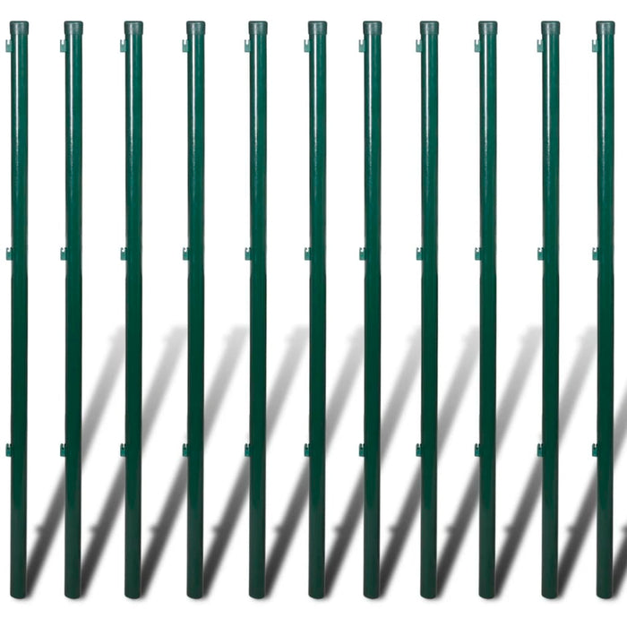 vidaXL || vidaXL Chain Link Fence with Posts Spike Steel 3.3'x82'